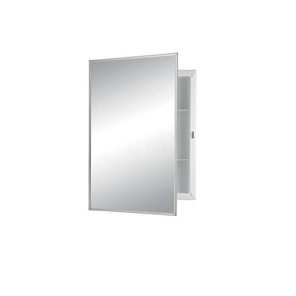 Jensen Jensen 781021 16 x 22 in. Builder Series Framed Polystyrene Fixtured Medicine Cabinet with Polished Edge Mirror 781021